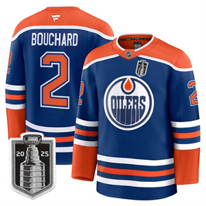 Men's Edmonton Oilers 2025 Stanley Cup Final Premium Jersey - All Stitched Evan Bouchard