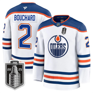 Men's Edmonton Oilers 2025 Stanley Cup Final Premium Jersey - All Stitched Evan Bouchard2
