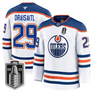 Men's Edmonton Oilers 2025 Stanley Cup Final Premium Jersey - All Stitched Leon Draisaitl29