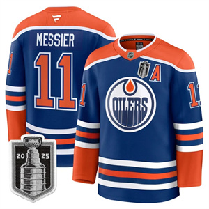 Men's Edmonton Oilers 2025 Stanley Cup Final Premium Jersey - All Stitched Mark Messier