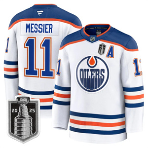 Men's Edmonton Oilers 2025 Stanley Cup Final Premium Jersey - All Stitched Mark Messier11