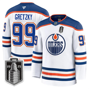Men's Edmonton Oilers 2025 Stanley Cup Final Premium Jersey - All Stitched Wayne Gretzky99