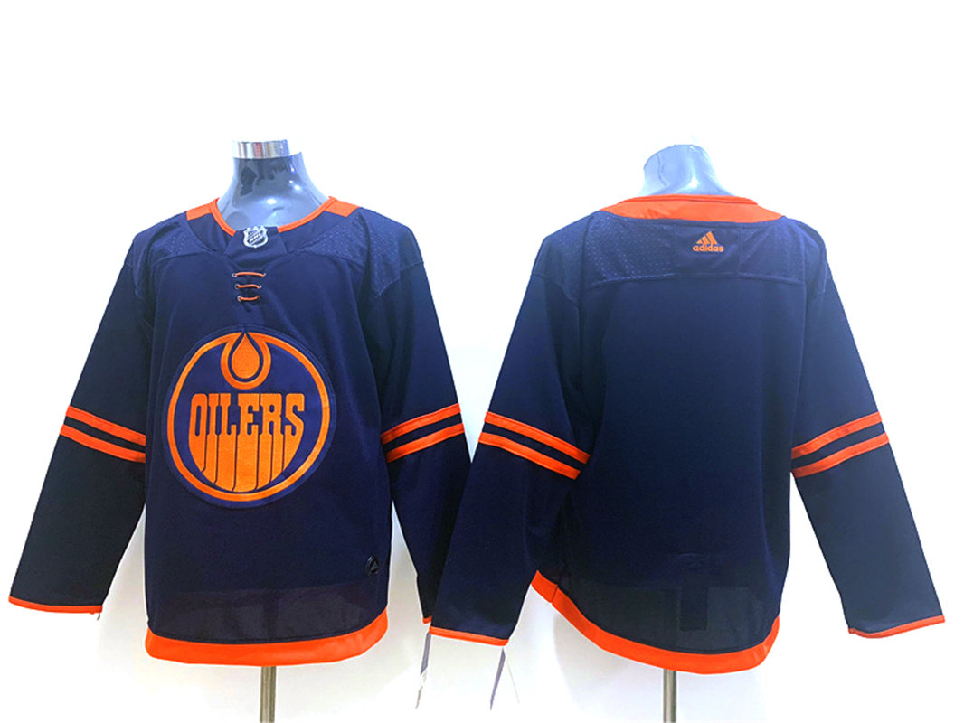 Men's Edmonton Oilers Blank adidas Black Alternate Pro Jersey Stitched