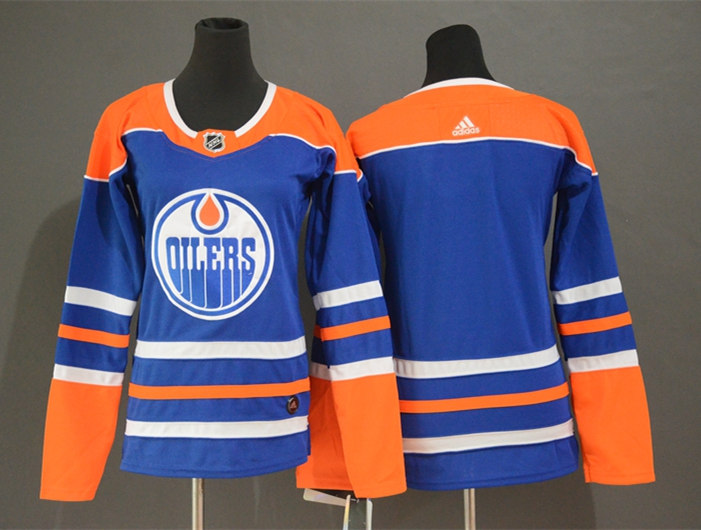 Men's Edmonton Oilers Blank adidas Royal Alternate Jersey Stitched