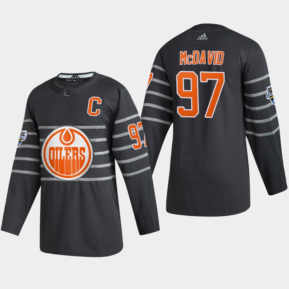 Men's Edmonton Oilers Connor McDavid #97 2020 NHL All-Star Game Gray Authentic Jersey Stitched