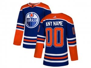 Men's Edmonton Oilers Custom adidas Royal Alternate Jersey Stitched