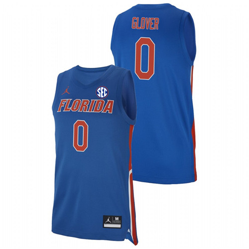 Men's Florida Gators #0 Ques Glover 2020 Royal Jordan College Basketball Jersey