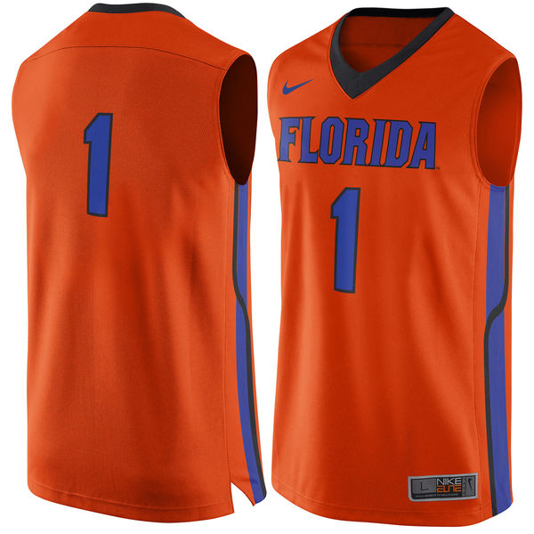 Men's Florida Gators #1 Orange Basketball Jersey