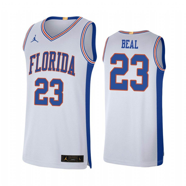 Men's Florida Gators #23 Bradley Beal Jordan White Retro College Baketball Jersey