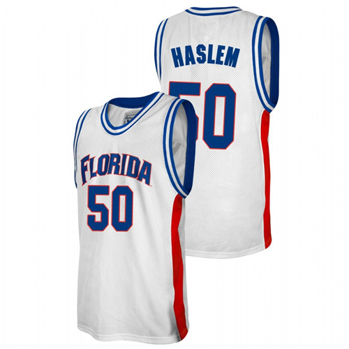 Men's Florida Gators #50 White Udonis Haslem College Baketball Alumni Jersey