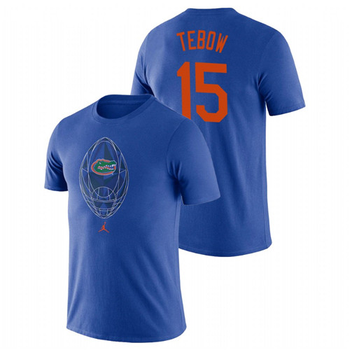 Men's Florida Gators Football Icon Tim Tebow Royal T-Shirt