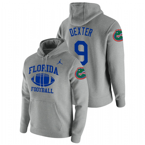 Men's Florida Gators Gervon Dexter Heathered Gray Retro Football Pullover Hoodie