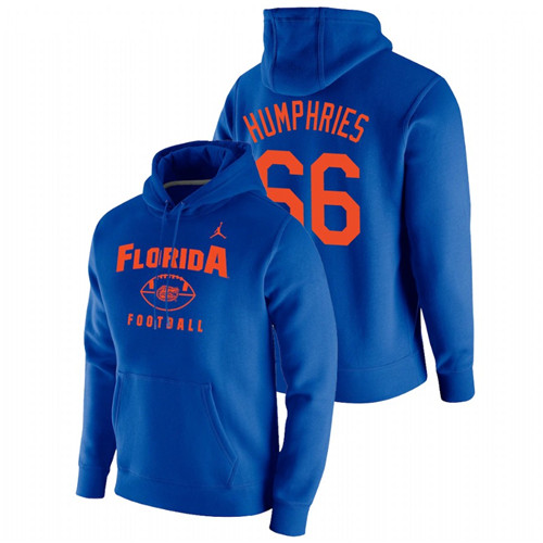 Men's Florida Gators Jaelin Humphries Royal Oopty Oop Pullover Football Hoodie