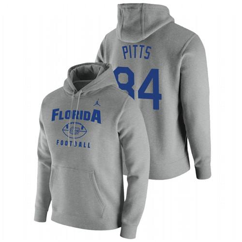 Men's Florida Gators Kyle Pitts Gray Oopty Oop Pullover Football Hoodie