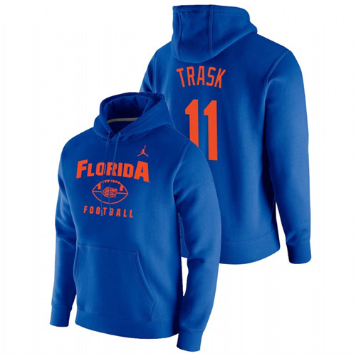 Men's Florida Gators Kyle Trask Royal Oopty Oop Pullover Football Hoodie