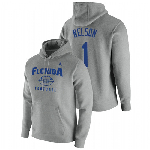 Men's Florida Gators Reggie Nelson Gray Oopty Oop Pullover Football Hoodie