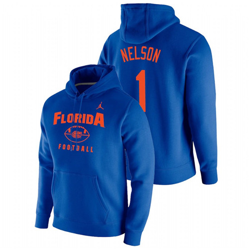 Men's Florida Gators Reggie Nelson Royal Oopty Oop Pullover Football Hoodie