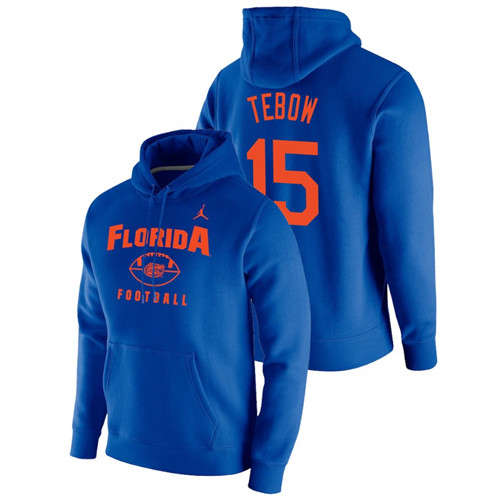 Men's Florida Gators Tim Tebow Royal Oopty Oop Pullover Football Hoodie