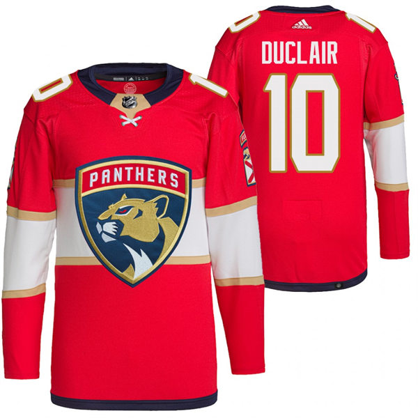 Men's Florida Panthers #10 Anthony Duclair adidas Red Home Primegreen Player Jersey Stitched