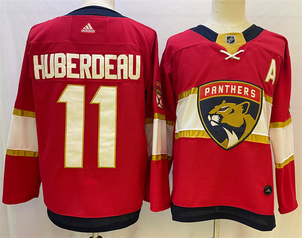 Men's Florida Panthers #11 Jonathan Huberdeau adidas Red Home Jersey Stitched