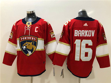 Men's Florida Panthers #16 Aleksander Barkov adidas Red Home Jersey Stitched