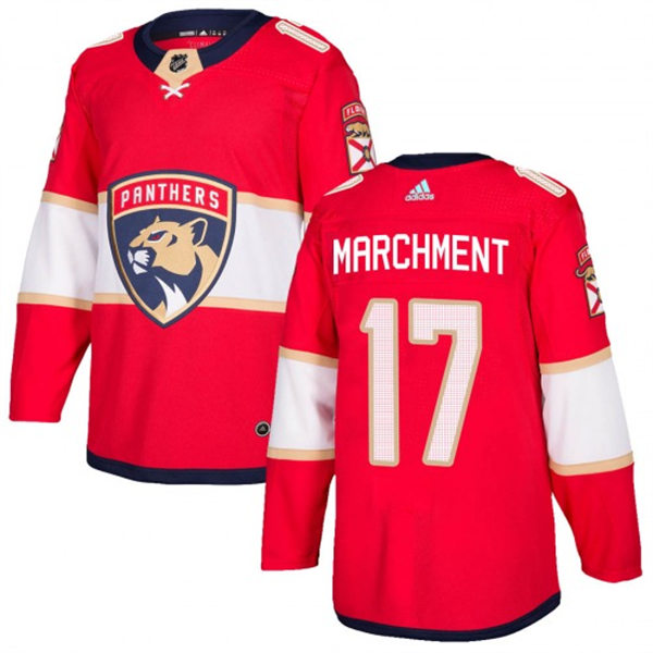 Men's Florida Panthers #17 Mason Marchment adidas Red Home Primegreen Player Jersey Stitched