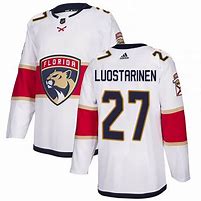 Men's Florida Panthers #27 Eetu Luostarinen Adidas White Away Jersey Stitched