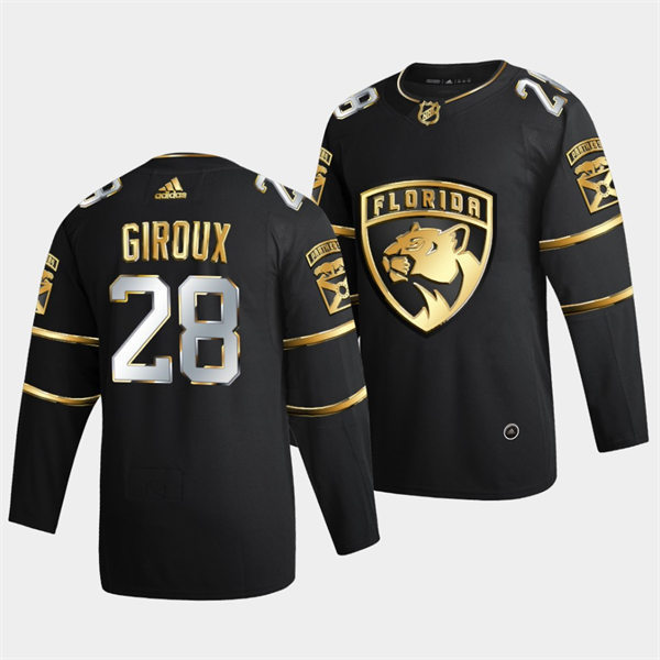 Men's Florida Panthers #28 Claude Giroux 2021 Black Golden Edition Jersey Stitched