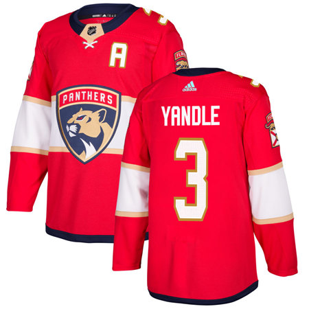 Men's Florida Panthers #3 Keith Yandle adidas Red Home Jersey Stitched