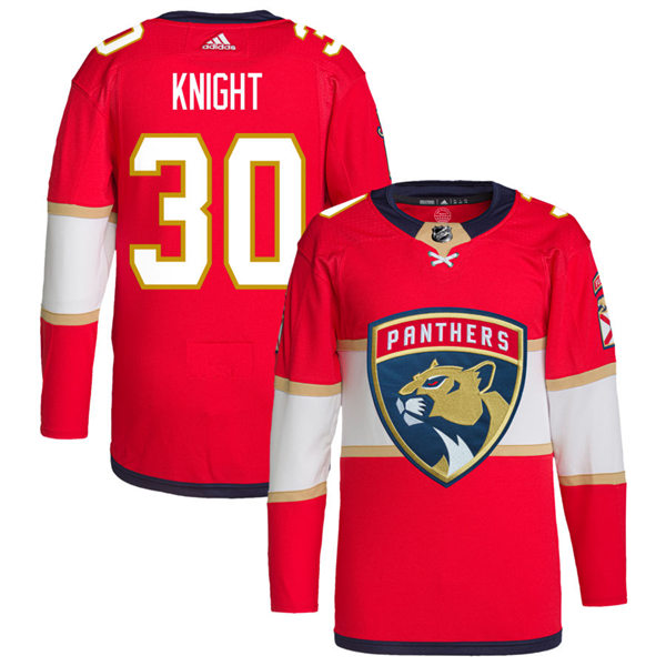 Men's Florida Panthers #30 Spencer Knight adidas Red Home Primegreen Player Jersey Stitched