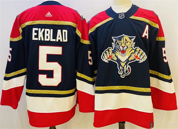 Men's Florida Panthers #5 Aaron Ekblad adidas Navy 3RD Hockey Player Jersey Stitched