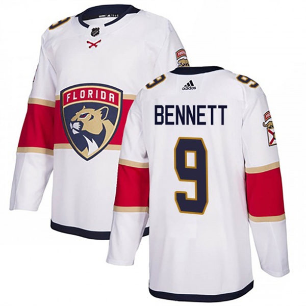 Men's Florida Panthers #9 Sam Bennett Adidas White Away Player Jersey Stitched