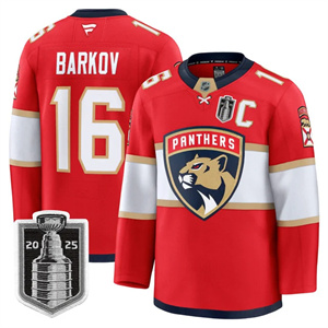 Men's Florida Panthers 2025 Stanley Cup Final Premium Jersey - All Stitched Aleksander Barkov  16