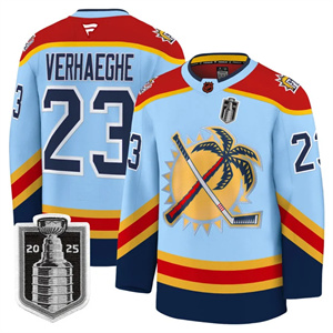 Men's Florida Panthers 2025 Stanley Cup Final Premium Jersey - All Stitched Carter Verhaeghe   23