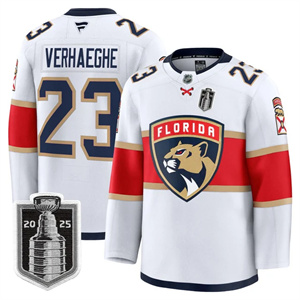 Men's Florida Panthers 2025 Stanley Cup Final Premium Jersey - All Stitched Carter Verhaeghe23