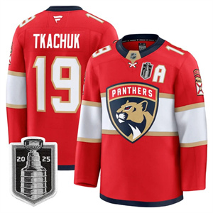Men's Florida Panthers 2025 Stanley Cup Final Premium Jersey - All Stitched Matthew Tkachuk19