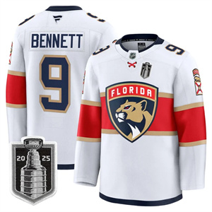 Men's Florida Panthers 2025 Stanley Cup Final Premium Jersey - All Stitched Sam Bennett