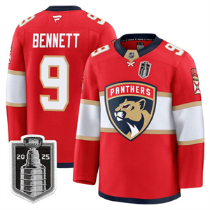Men's Florida Panthers 2025 Stanley Cup Final Premium Jersey - All Stitched Sam Bennett 9