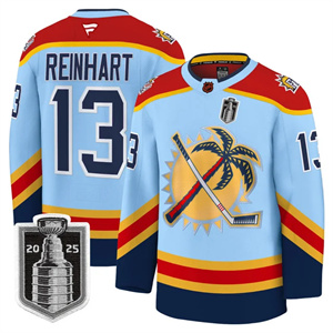Men's Florida Panthers 2025 Stanley Cup Final Premium Jersey - All Stitched Sam Reinhart    13