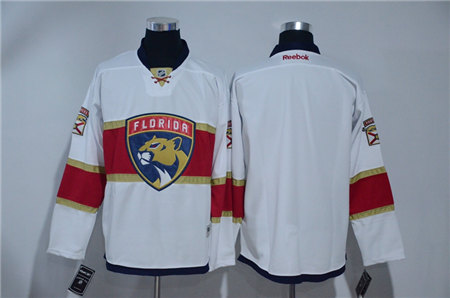 Men's Florida Panthers Blank Adidas White Away Team Jersey Stitched