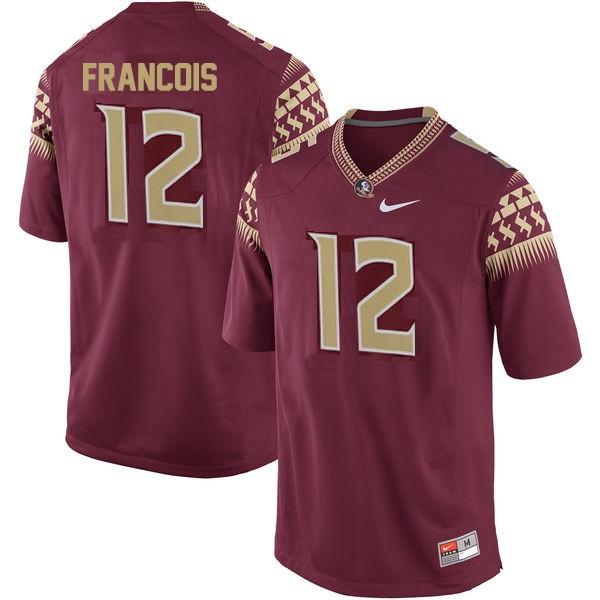Men's Florida State Seminoles #12 Deondre Francois Red Football Jersey