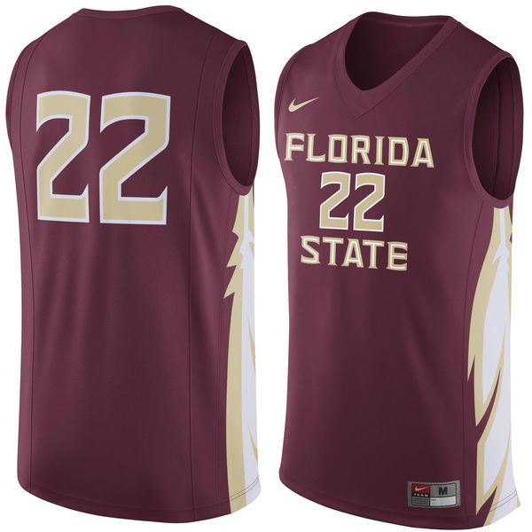 Men's Florida State Seminoles #22 Garnet Basketball Jersey