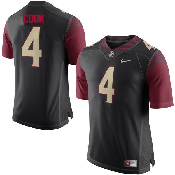 Men's Florida State Seminoles #4 Dalvin Cook Black Football Jersey