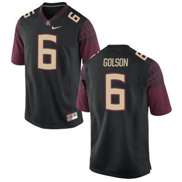Men's Florida State Seminoles #6 Everett Golson Black Football Jersey