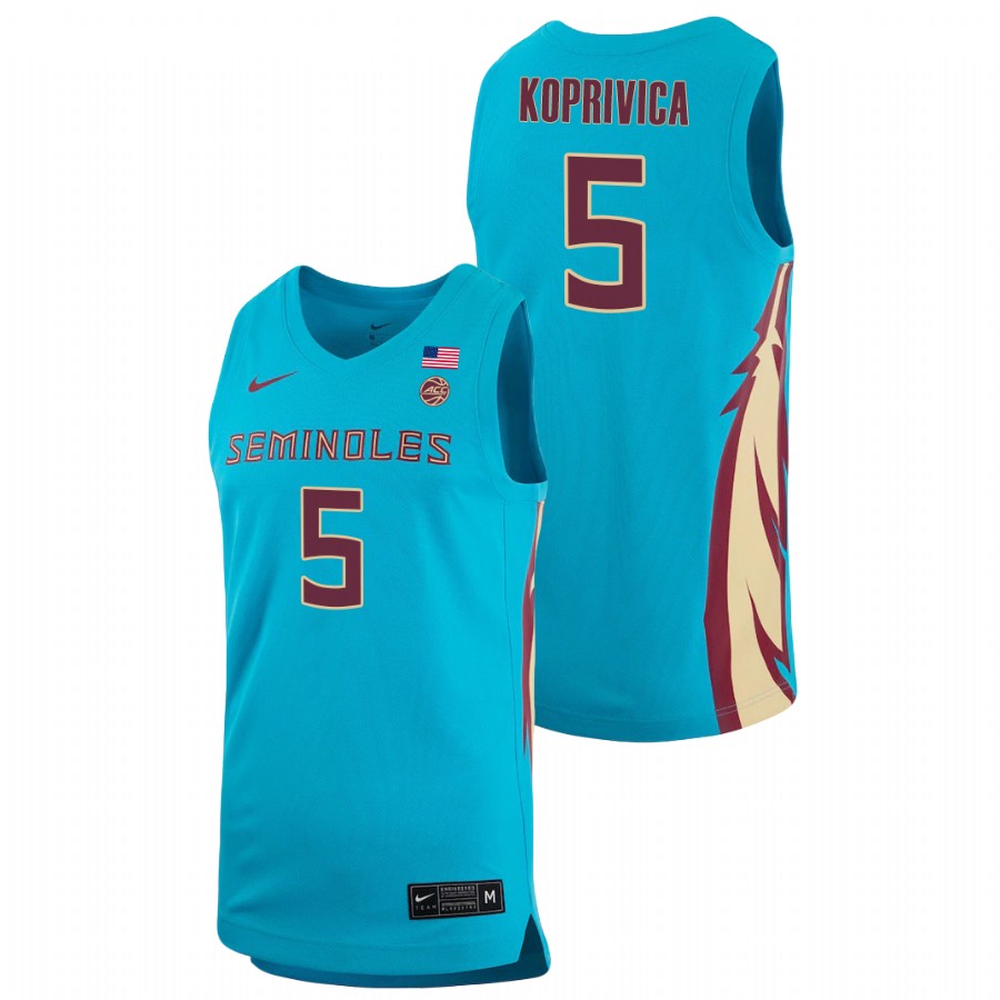 Men's Florida State Seminoles Balsa Koprivica Basketball 2021 Alternate Jersey Blue
