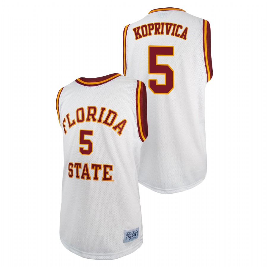 Men's Florida State Seminoles Balsa Koprivica Basketball 2021 Original Retro Jersey White