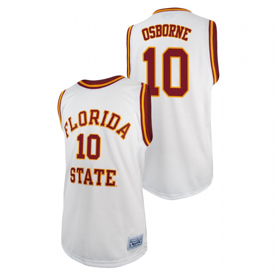 Men's Florida State Seminoles Malik Osborne Basketball 2021 Original Retro Jersey White