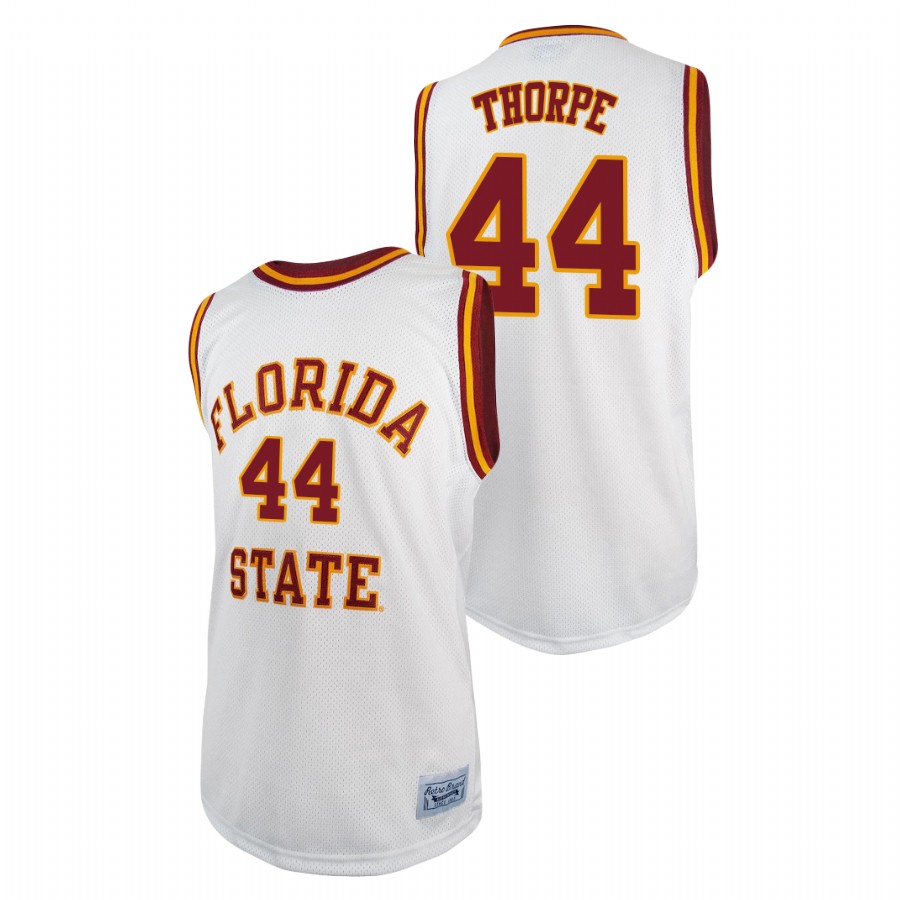 Men's Florida State Seminoles Max Thorpe Basketball 2021 Original Retro Jersey White