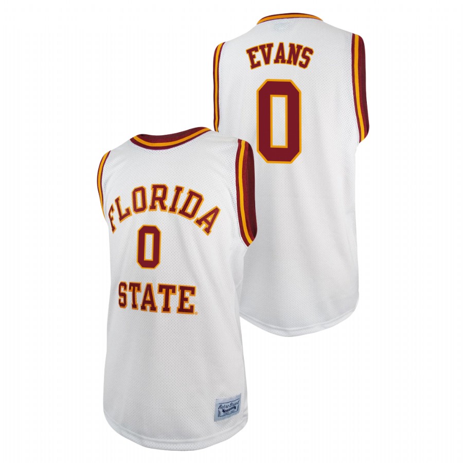 Men's Florida State Seminoles RayQuan Evans Basketball 2021 Original Retro Jersey White