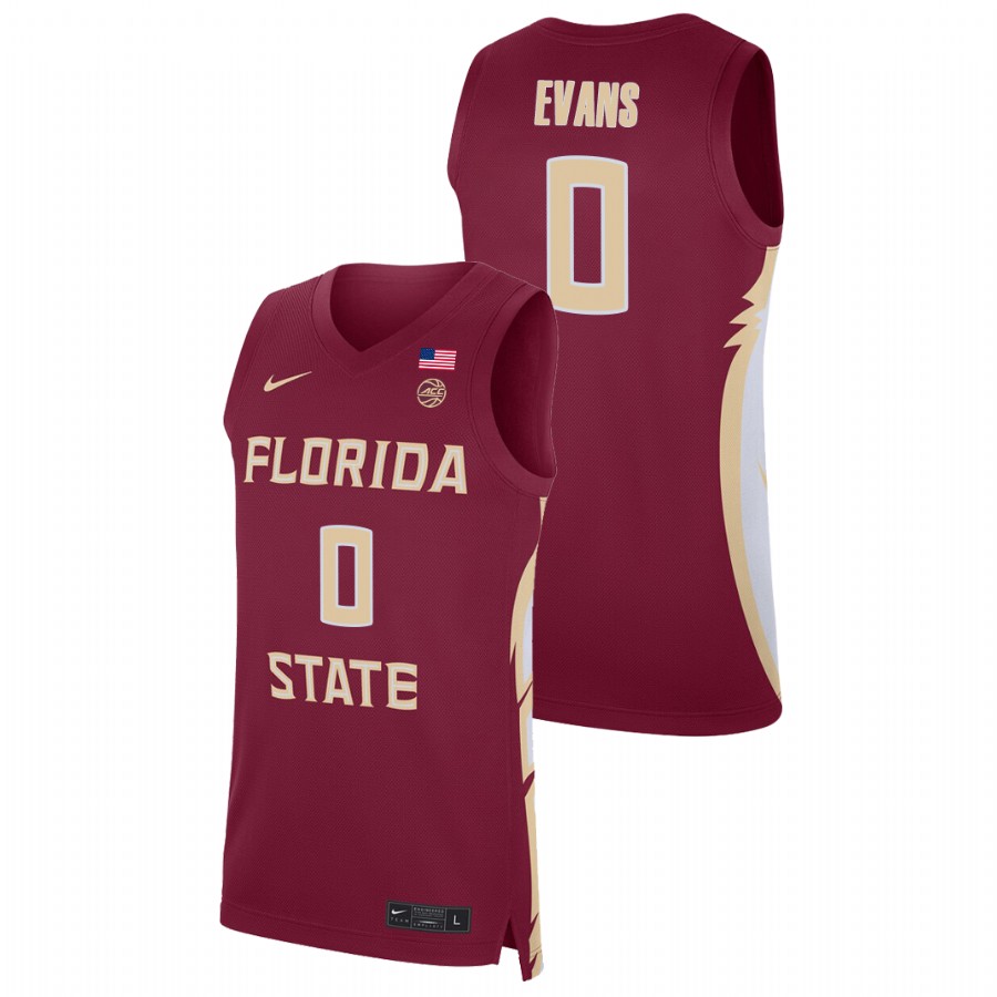 Men's Florida State Seminoles RayQuan Evans Basketball 2021 Replica Jersey Red